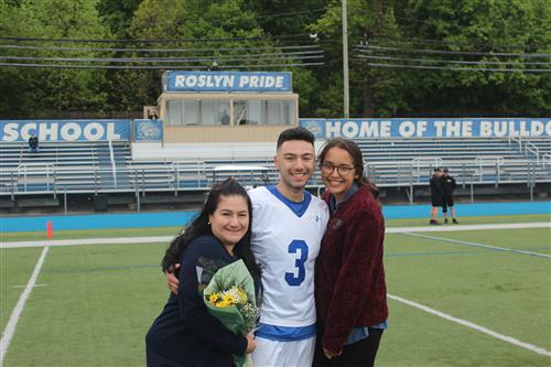 Senior athlete and family 