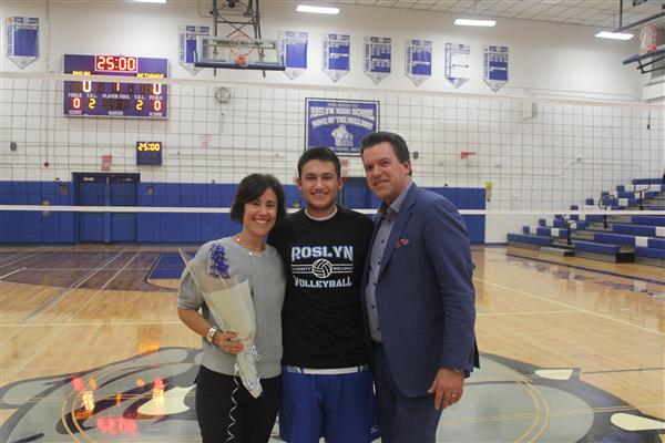 Varsity Boys Volleyball Player and Family 