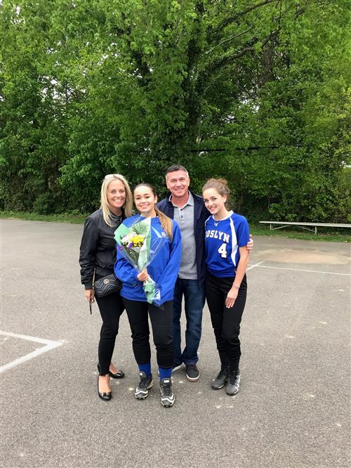 Senior athlete and family 