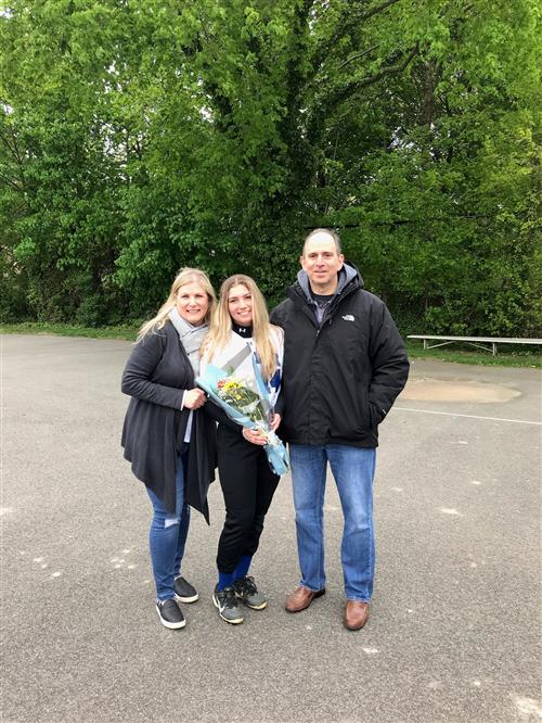 Senior athlete and family 