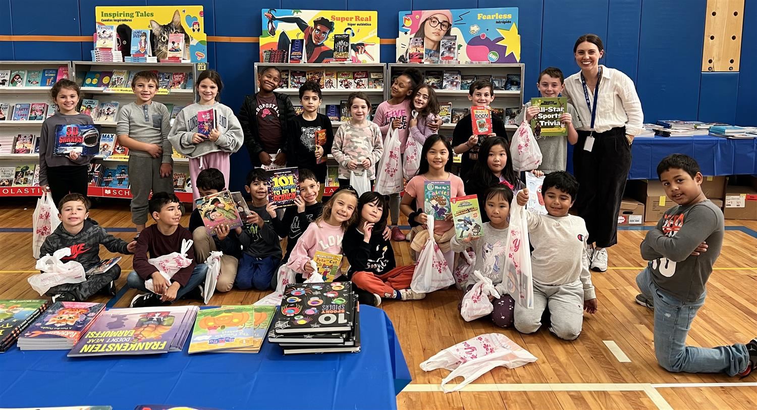 Students at Book Fair