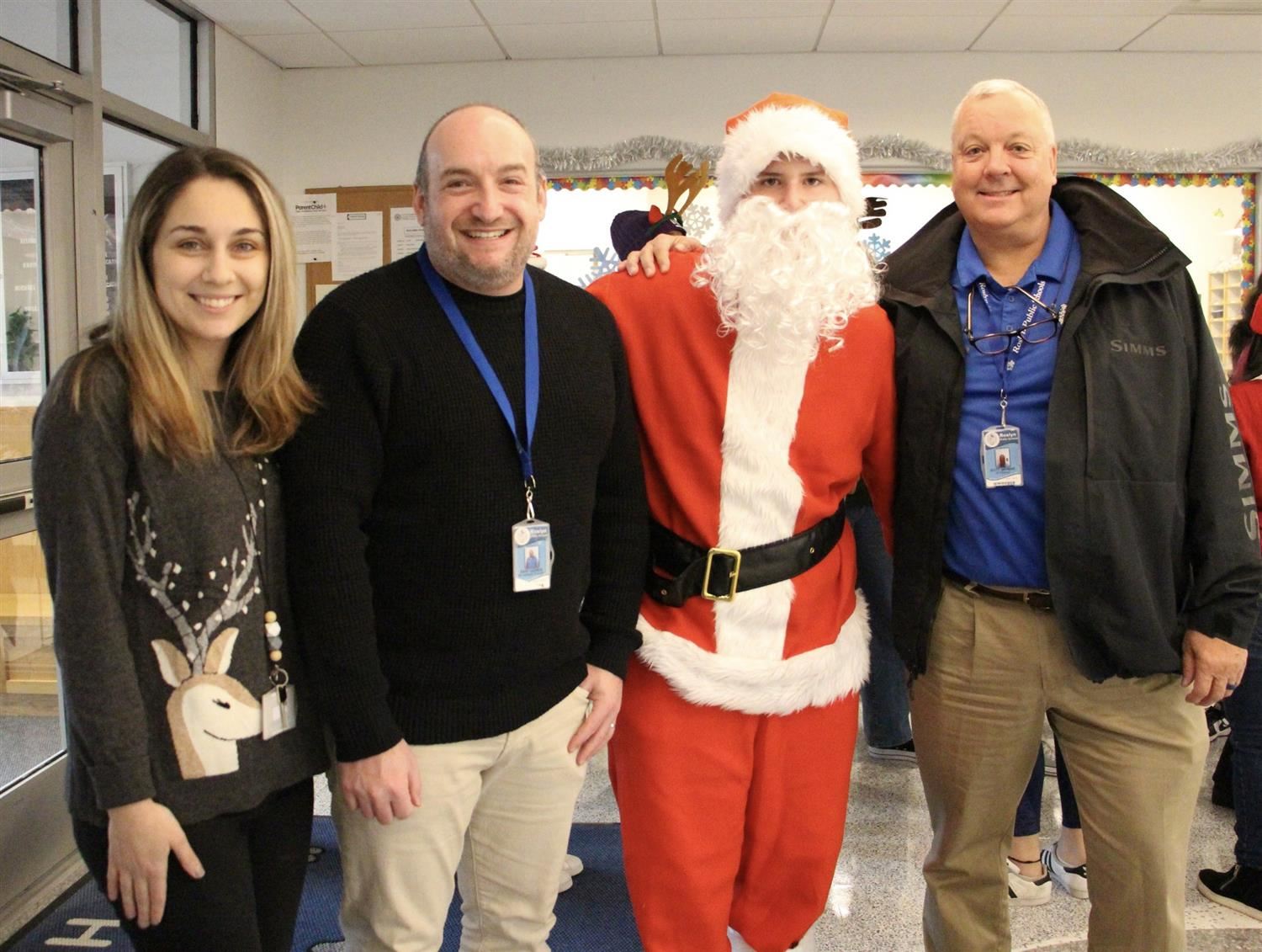 Administrators with Santa