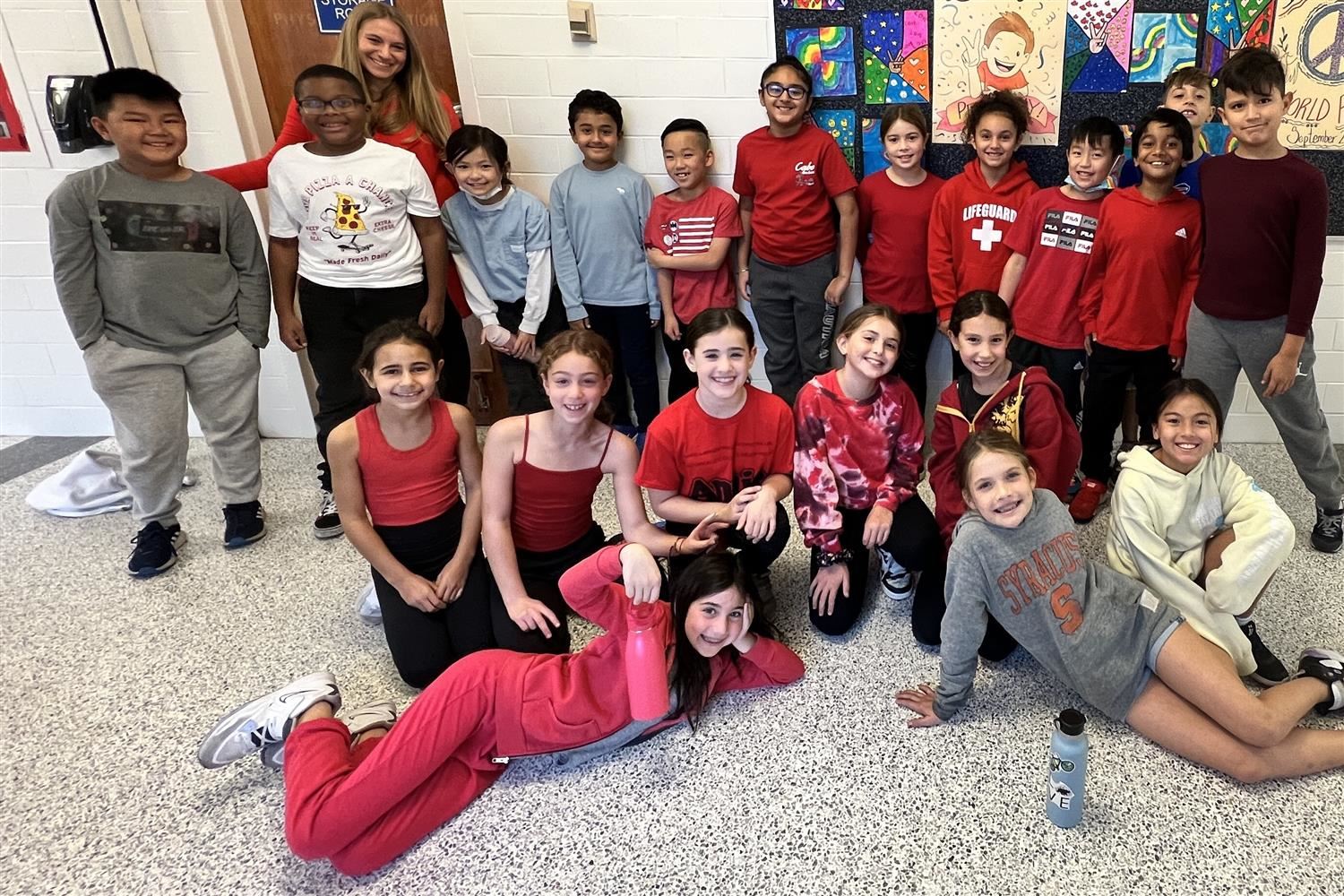 Group in red 