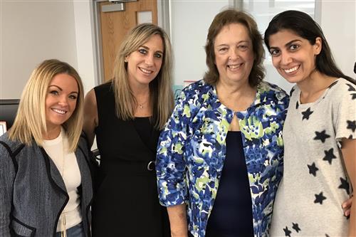 Regina Colardi, Principal of Heights School, with Assistant Principal Michelle Hazen and PFA Presidents 