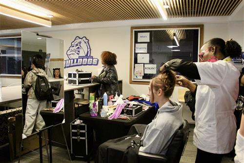 girl getting styled