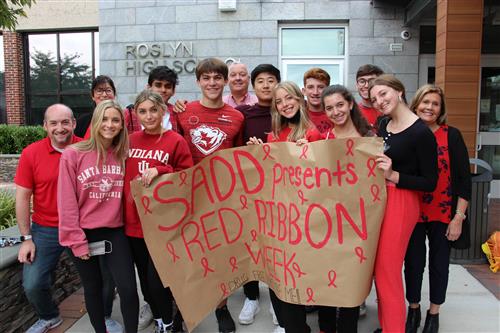 SADD Banner and students