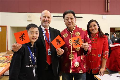 Principal and others with characters