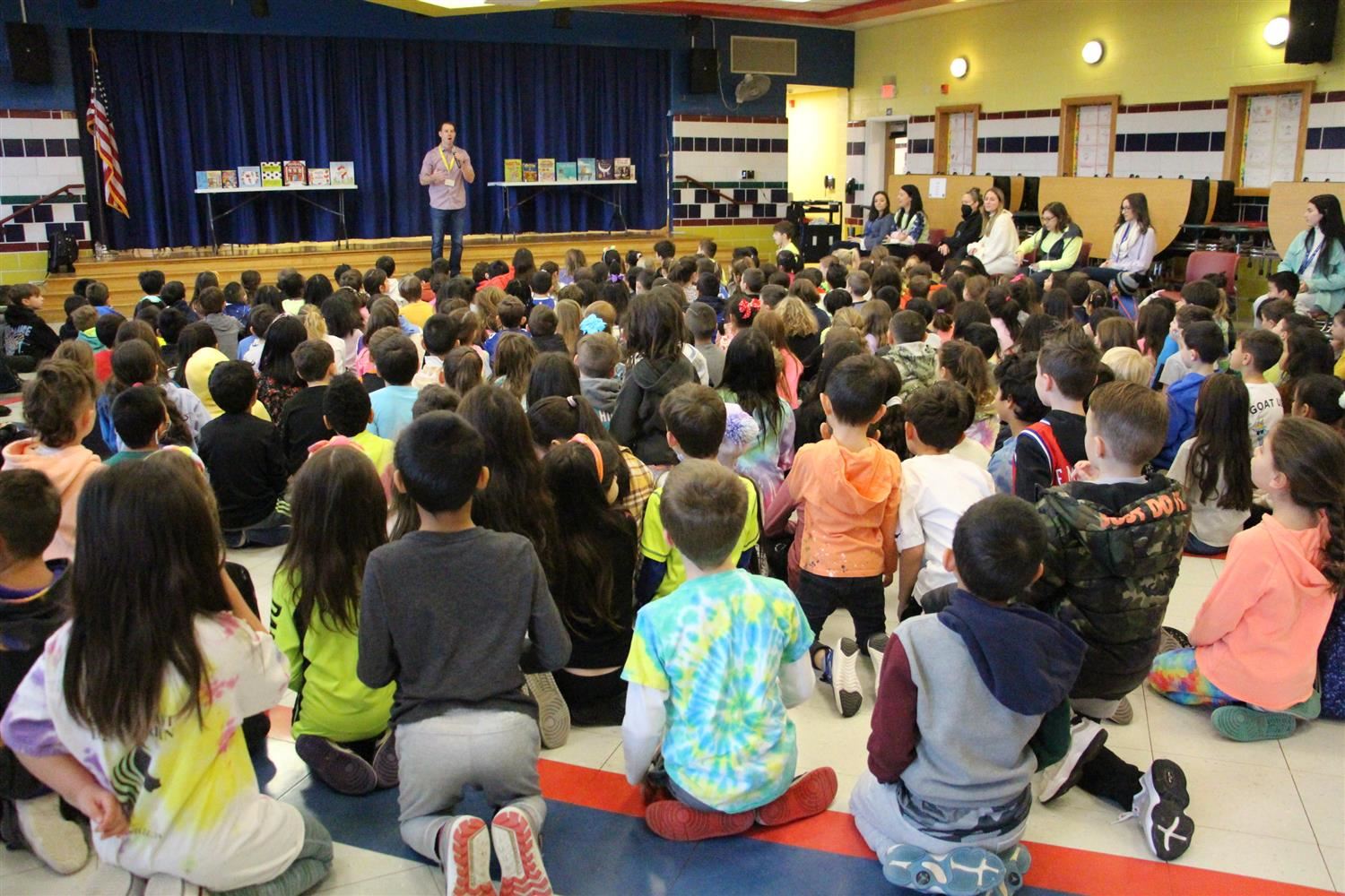 Author with kids