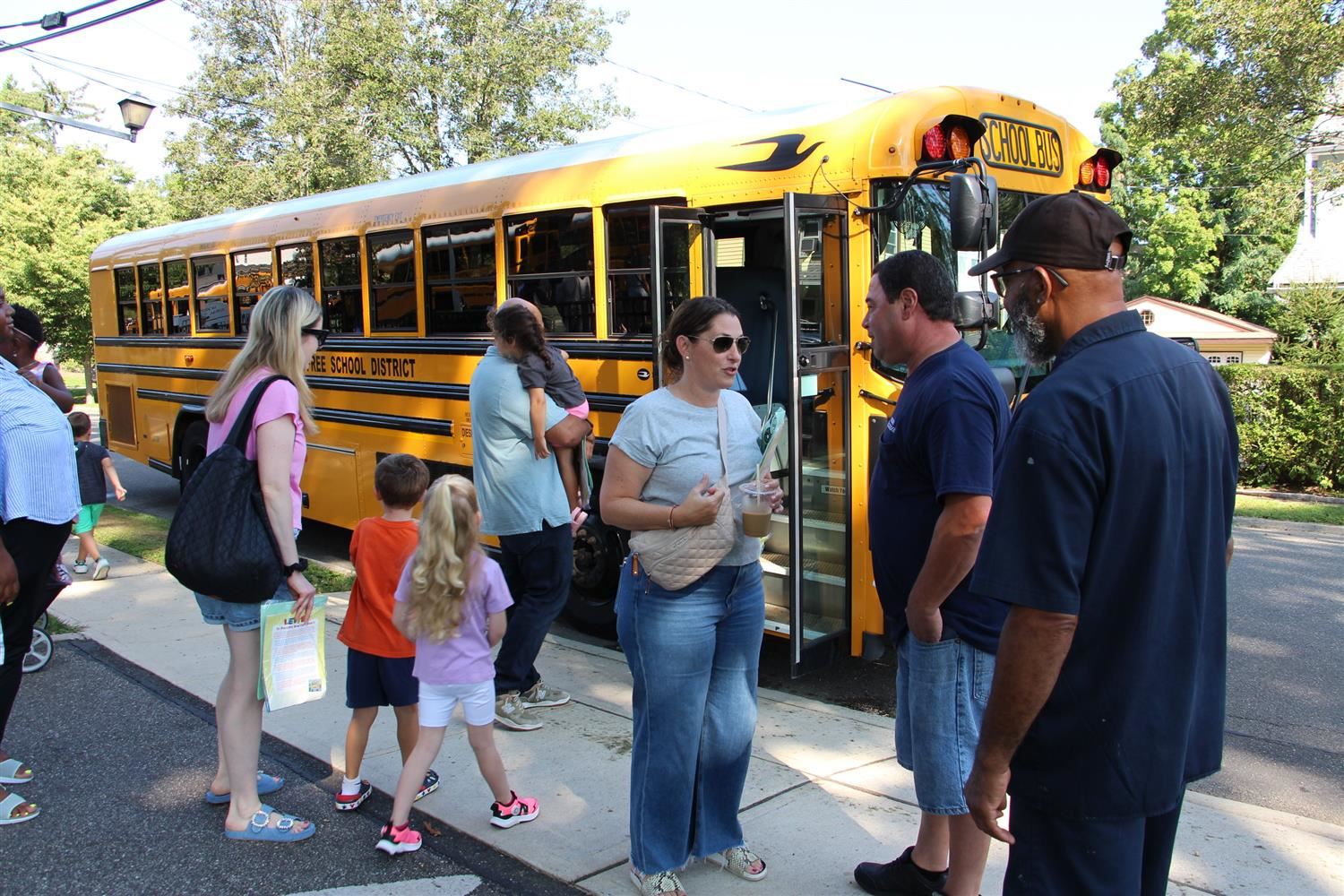 getting on bus