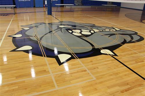 Gymnasium floor, Roslyn High School 